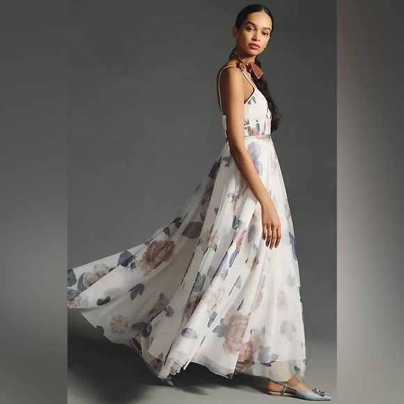 Geisha Designs V-Neck Corset Tulle Dress Anthropologie 🌸 TLC